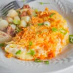 Carrot omelet on a plate.
