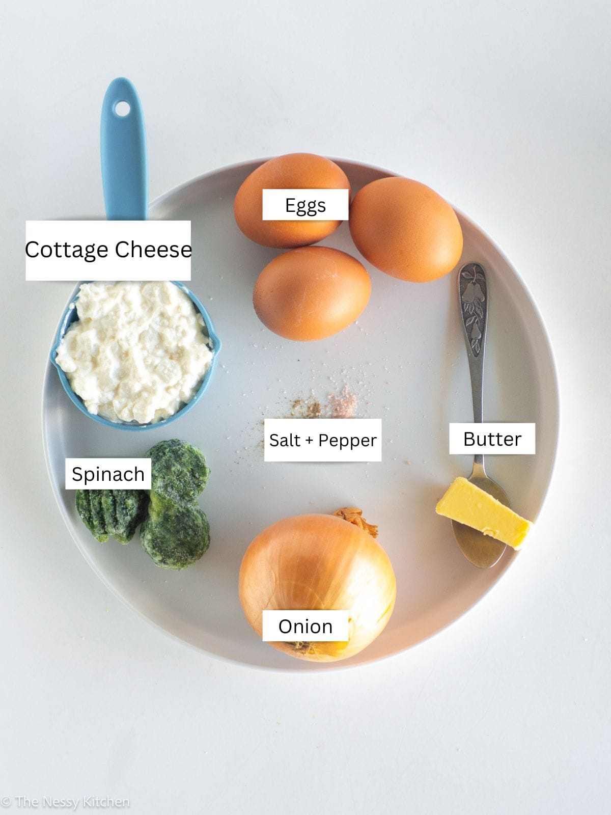 Ingredients set out on a plate.