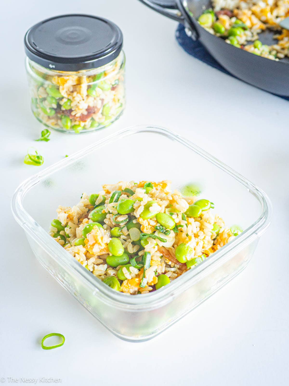 Rice in a container.