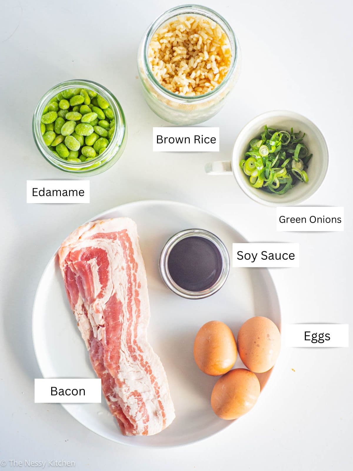 Ingredients on a table.