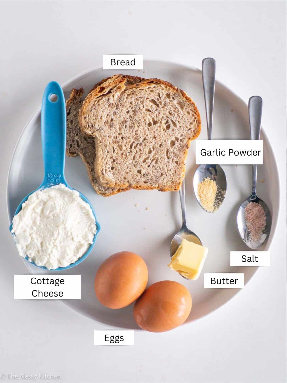 Ingredients laid out on a plate.