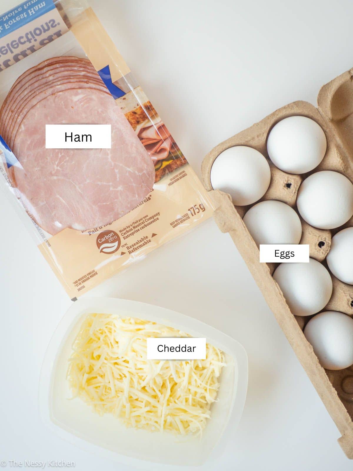Ingredients measured out on a counter.