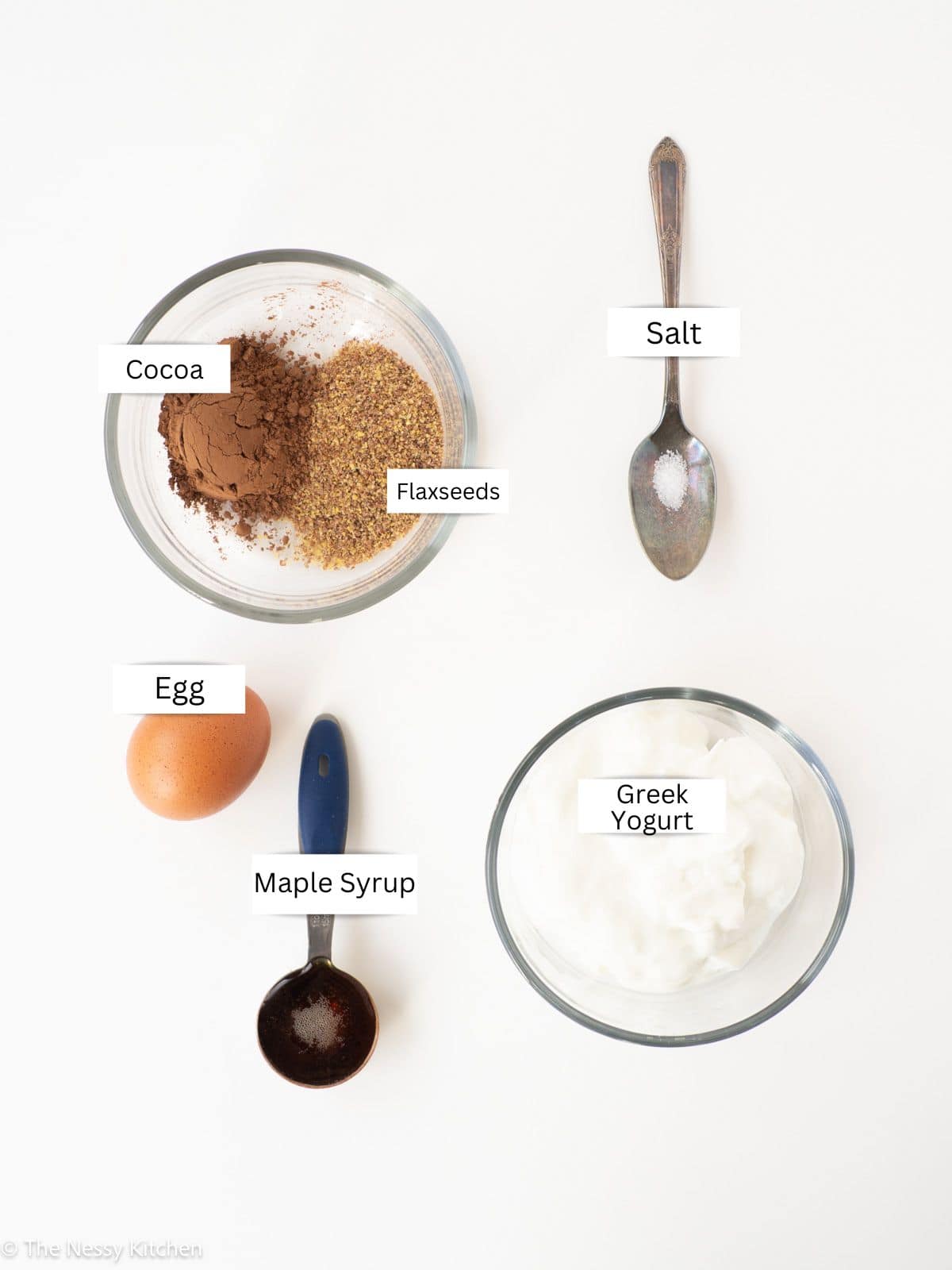 Ingredients measured out in bowls.