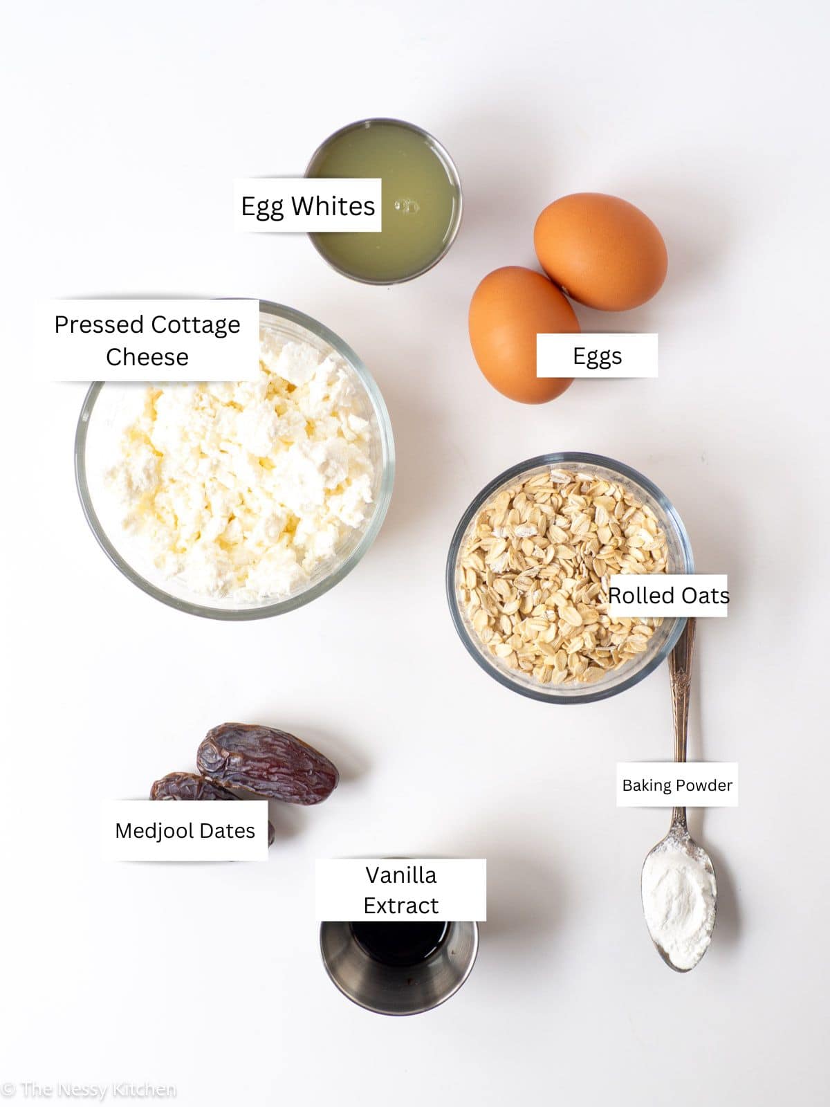 Ingredients measured out in bowls.
