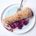 French toast wrap on a plate.